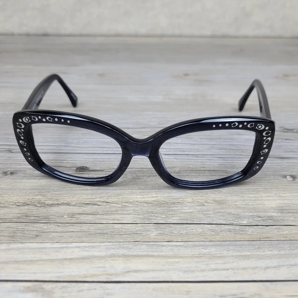 Coach Eyeglass Frames HC 8161 L146 51104L Navy Signature C Logo Womens 55-18-135
